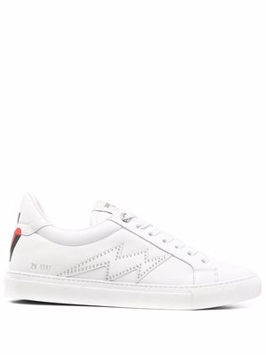 Zadig&Voltaire rear logo-print sneakers - White