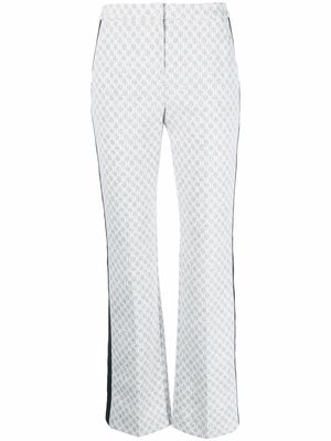 Karl Lagerfeld monogram-print punto trousers - Grey