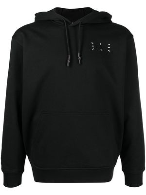MCQ signature stitch drawstring hoodie - Black