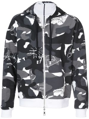 Haculla Witchslap reversible camouflage hoodie - Black