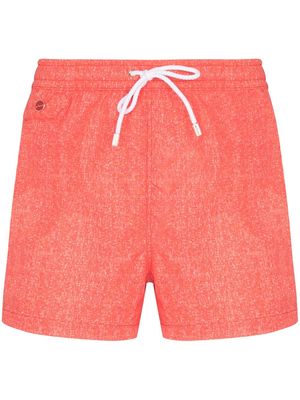 Kiton drawstring-waist swim shorts - Red