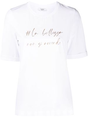 Peserico graphic-print cotton T-Shirt - White