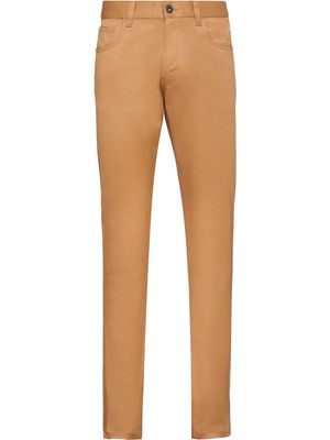 Prada stretch drill five-pocket trousers - Brown