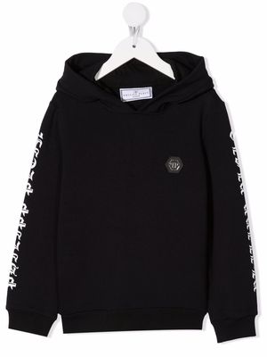 Philipp Plein Junior logo-print hoodie - Black