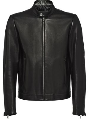 Prada nappa leather biker jacket - Black