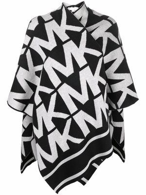 Michael Michael Kors monogram-print cape - Black