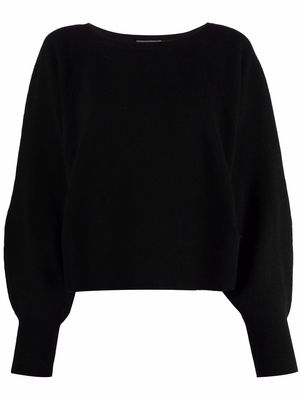 Alberta Ferretti long puff sleeves sweater - Black