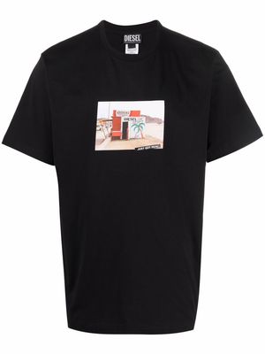 Diesel photograph-print cotton T-shirt - Black