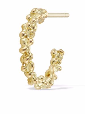 Clio Saskia 18kt yellow gold Seaweed Caviar hoop single earring