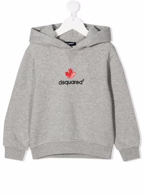 Dsquared2 Kids logo-print cotton hoodie - Grey
