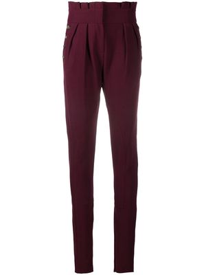 Christian Dior 2000s pre-owned slim-fit trousers - Red