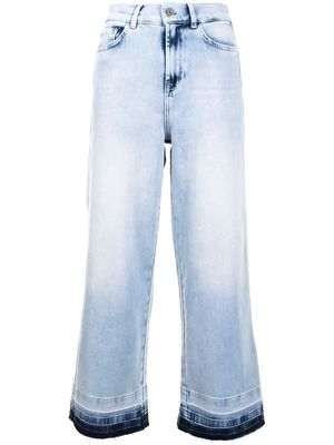 TWINSET cropped wide-leg jeans - Blue