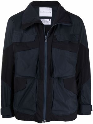 White Mountaineering panelled stand-collar jacket - Blue