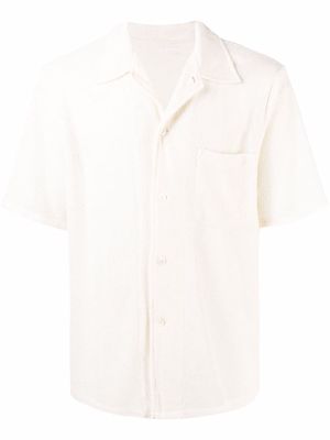 Our Legacy textured-finish short-sleeved box shirt - Neutrals