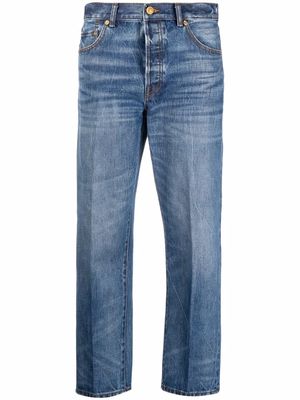Tory Burch mid-rise cropped jeans - Blue