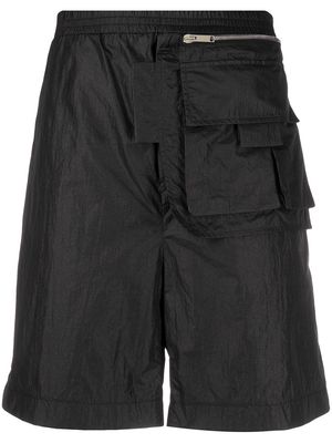 Les Hommes elasticated track shorts - Black