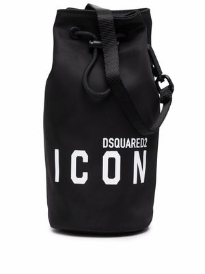 Dsquared2 logo printed sack gym bag - Black