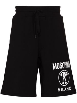 Moschino Double Question Mark-print shorts - Black