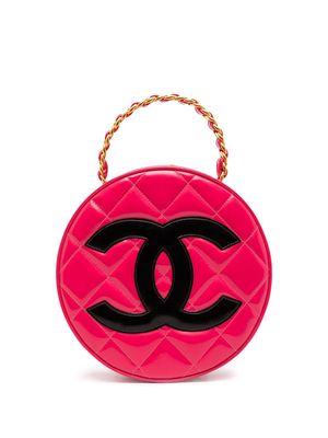 Chanel Pre-Owned 1995 diamond-quilted CC handbag - Pink