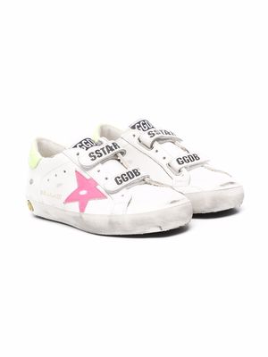 Golden Goose Kids Old School touch-stap sneakers - White
