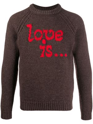 Dsquared2 Love Is wool jumper - Brown
