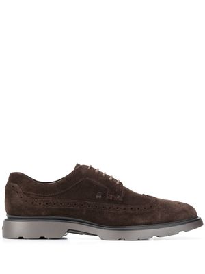 Hogan perforated derby shoes - Brown