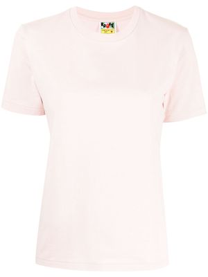 A BATHING APE® logo-patch cotton T-Shirt - Pink