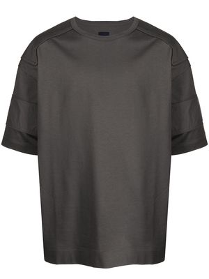 Juun.J embroidered-logo cotton T-shirt - Grey
