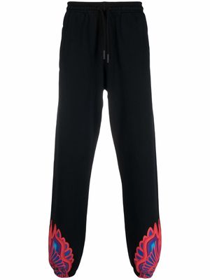 Marcelo Burlon County of Milan Curved Wings-print drawstring cotton joggers - Black