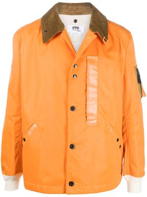 Junya Watanabe MAN corduroy collar button-up jacket - Orange
