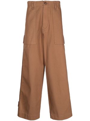 FIVE CM two-tone wide leg trousers - Brown