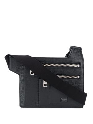 Dolce & Gabbana Palermo angular multi-zip flat belt bag - Black
