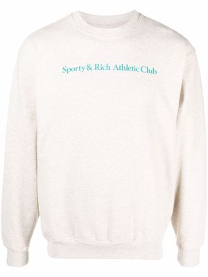 Sporty & Rich logo-print sweatshirt - Neutrals