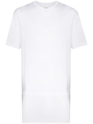 Stefan Cooke elongated hem short-sleeve T-shirt - White
