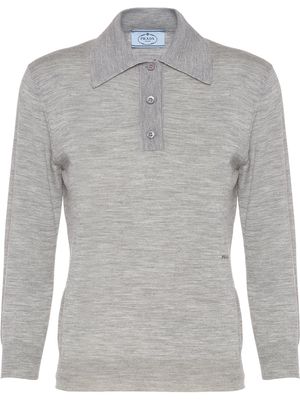 Prada knitted polo shirt - Grey