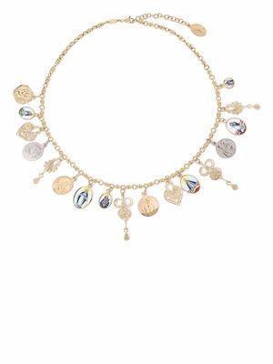 Dolce & Gabbana 18kt gold multi medallion necklace