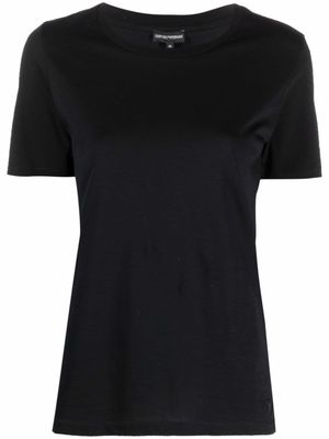 Emporio Armani round-neck cotton T-shirt - Black