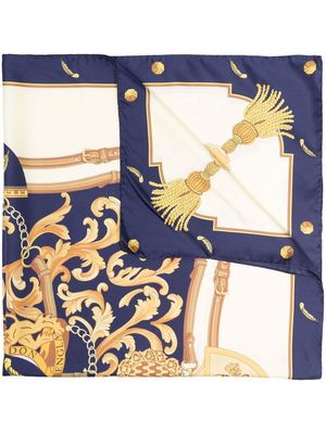 Aspinal Of London Aspinal Signature silk scarf - Blue