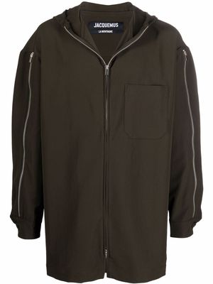 Jacquemus zip-sleeve coat - Green
