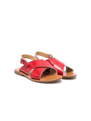 Gallucci Kids buckled two-tone sandals - Red