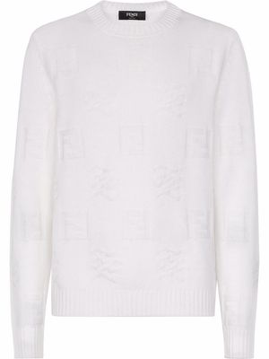 Fendi FF Karligraphy knitted jumper - Neutrals