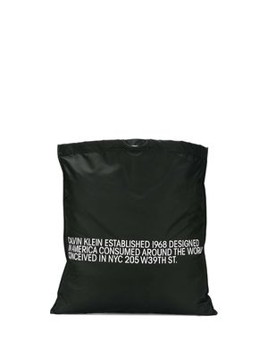Calvin Klein 205W39nyc slogan tote bag - Black