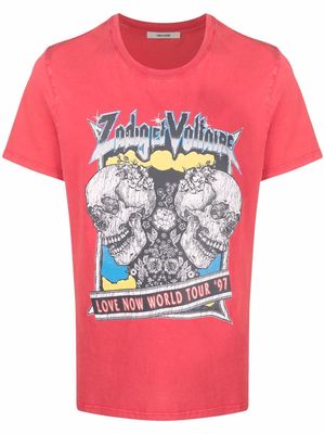 Zadig&Voltaire Ted graphic-print cotton T-shirt - Red