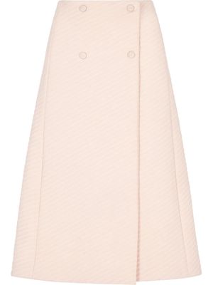 Fendi double-breasted A-line skirt - Pink