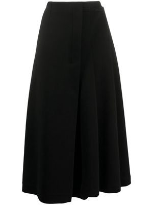 Marni asymmetric pleated midi-skirt - Black