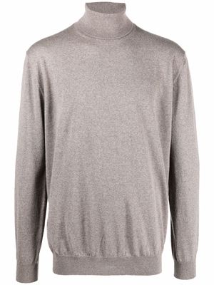 Cruciani ribbed-trim roll-neck jumper - Grey