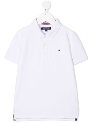 Tommy Hilfiger Junior embroidered logo polo shirt - White