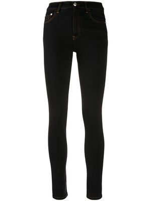 Gcds high-waisted skinny jeans - Black