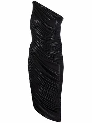 Norma Kamali ruched one-shoulder dress - Black