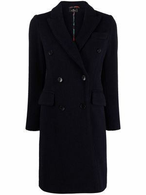 ETRO double-breasted cashmere coat - Blue
